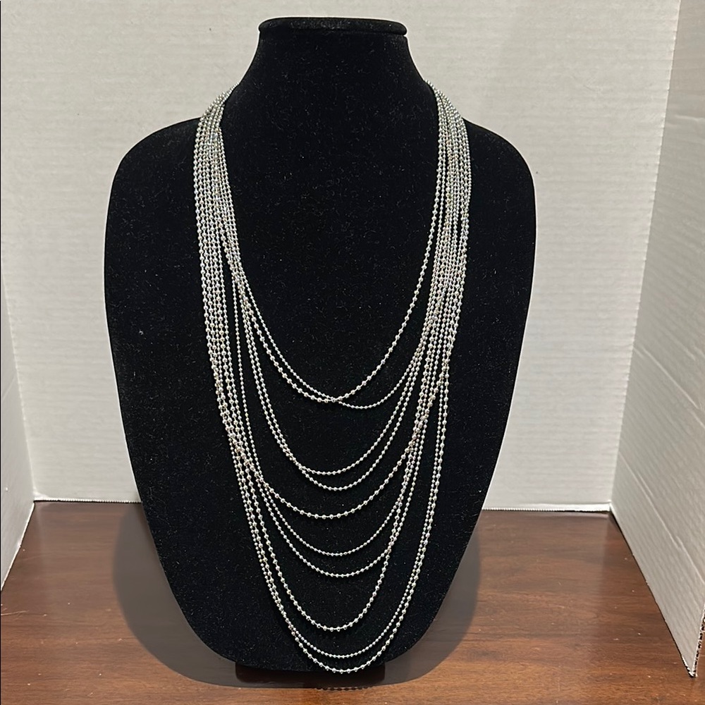 Chico's Silver Cascade Necklace